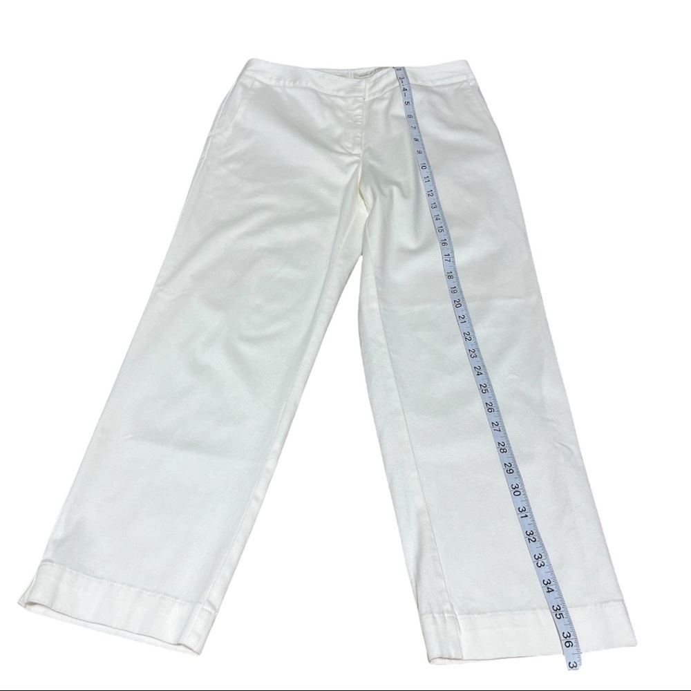 J.Jill white Cotton Genuine Fit at Waist Pants Size 6 - Picture 6 of 9